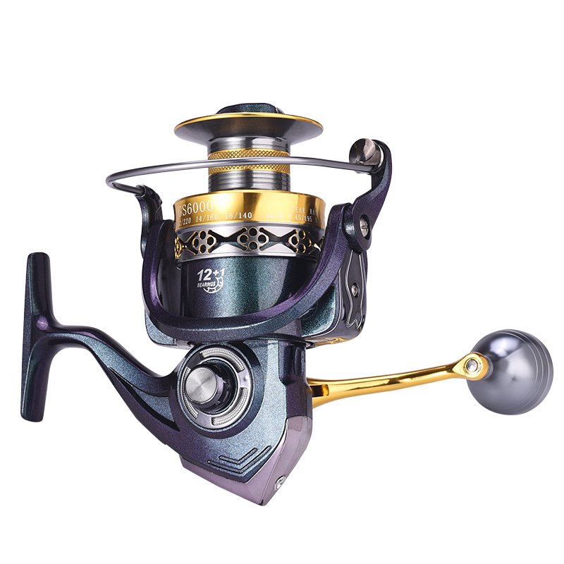 Pemegang Kuasa CNC Logam Metal Spinning Wheel Trolling Fishing Reels